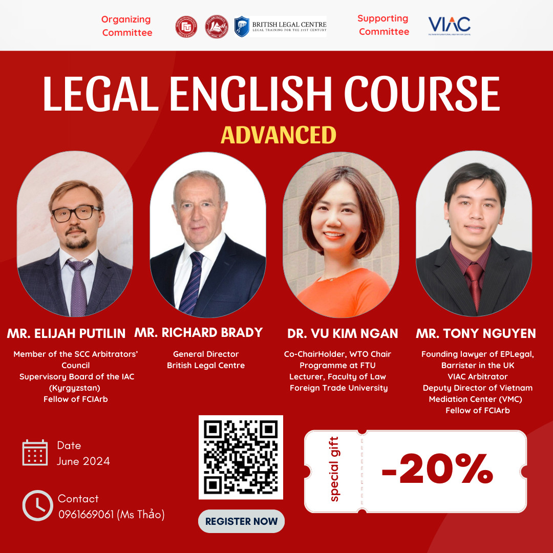 Khoá học Tiếng Anh pháp lý nâng cao